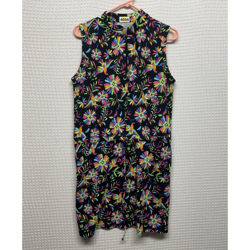 IBKUL UPF 50+ Dress Womens Size S Black Drawstring Golf Estela ‎ Sleeveless